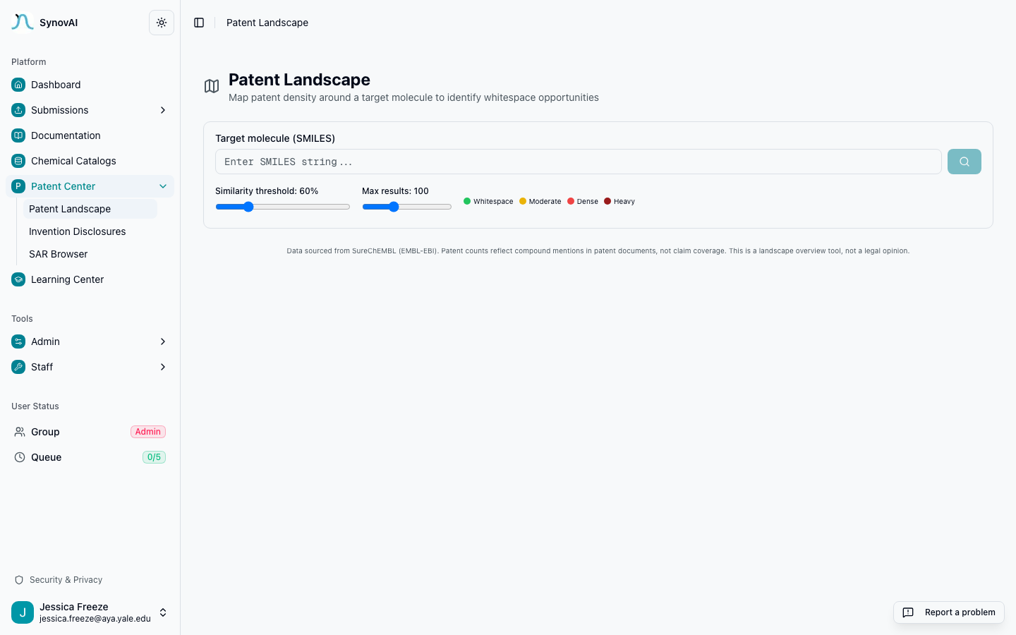 Patent Landscape — whitespace mapping and Patent Fence flow.